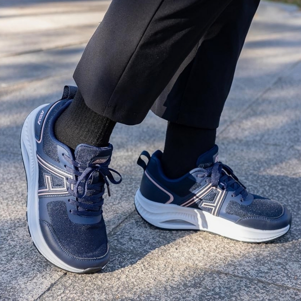 Navy Blue Athletic Sneakers